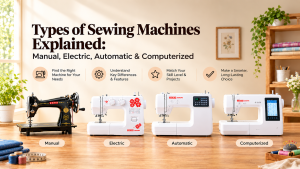 Different types of USHA sewing machines for home, creative and professional sewing